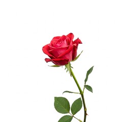red rose isolated on white