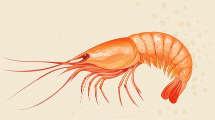 Luxury Gourmet Shrimp Art,Realistic Watercolor Food Illustration,Stunning Seafood Painting Surreal Shrimp Artwork ,Dreamy Fantasy Crustacean,