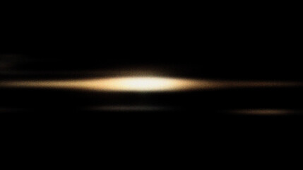 Grain noise texture Horizon glow. Faint light streak across black canvas, soft focus