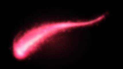 Grain noise texture Pink light streak with a glowing effect against a dark backdrop