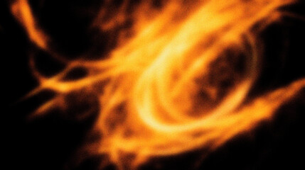 Fototapeta premium Grain noise texture Swirling bright orange energy on black. Evocative. Abstract