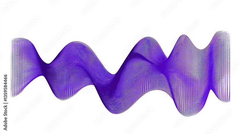 Poster dynamic purple wave animation digital art abstract design creative space fluid motion concept