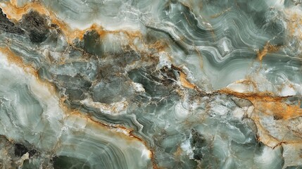 abstract pattern with intricate green swirls and rust colored accents resembling natural stone