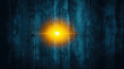 Fototapeta premium Enigmatic Glowing Spirit Figure Hidden Among the Trees in a Mystical Forest Setting