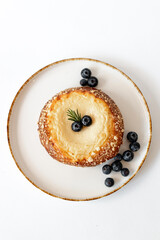 Blueberry Danish Pastry with Cream Filling