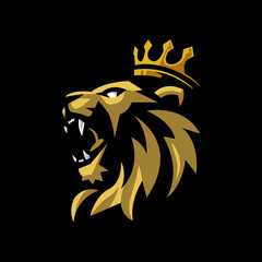 Lion king mascot logo