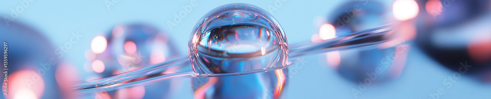 Poster transparent sphere and connected spheres with translucent lines