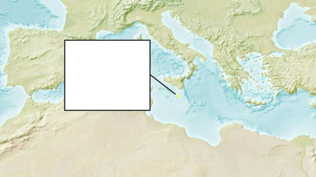 Malta Map Flag Europe World Outline