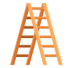 wooden ladder staircase construction illustration clipart