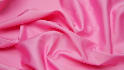 Fototapeta premium Pink satin fabric texture with folds