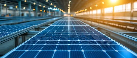 Solar Panels Production Line.