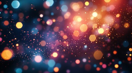  Abstract Glowing Bokeh Illustration: Vibrant Light Bursts, Festive Background, Digital Art, Sparkle & Shine, Celebration Concept.