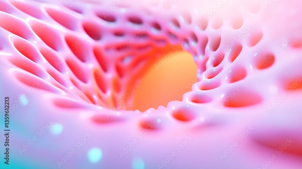 Poster vibrant exploration of a mesmerizing abstract structure in vivid colors
