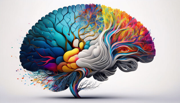 3-4-203-Mindfulness and gray matter density. Hyper realistic isolate with white background 76250