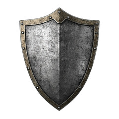 Metal Shield with Rivets and Brushed Texture