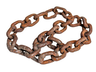 Obraz premium Pile of Rusty Metal Chains