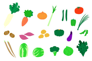 いろいろな野菜のイラストセット