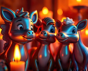 toy, animal, isolated, cartoon, cow, white, fun, cute, red, happy, funny, play,  illustration, holiday, toys, colorful, object, green, money, pig