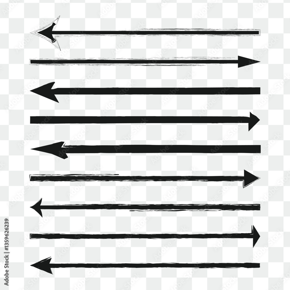 Poster set of black vector arrows. arrows vector collection