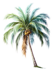 Obraz premium PNG Palm tree plant white background tranquility.