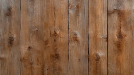 Fototapeta premium Rustic Wood Panel: A close-up shot showcases a weathered wood panel, revealing the natural grain, knots, and textures of the wooden surface, exuding a sense of warmth and timelessness.