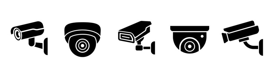 Camera icon. Cctv icons. Security camera vector set. Video camera icon.