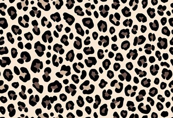 Abstract vector black cheetah print, seamless pattern for textile, wallpaper, and web design, trendy, style