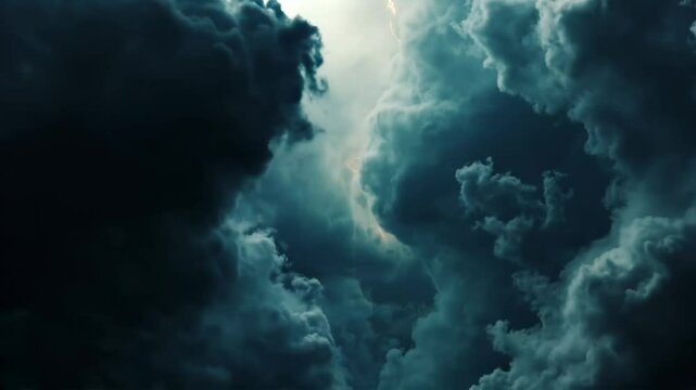 Dramatic Lightning Storm Cloudscape: A Powerful Nature Photography
