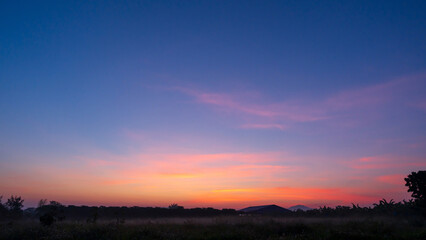 landscape of Colorful sunrise twilight sky
