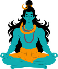 Hindu god Lord Shiva cartoon
