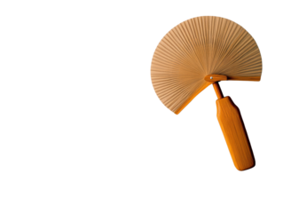 Oriental fan, white isolate background