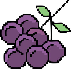 Fototapeta premium fruit pixel style illustration svg
