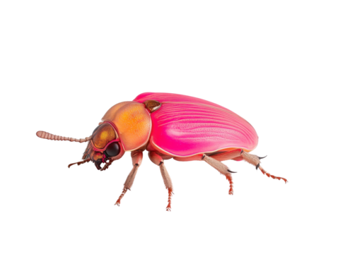 Colorful insect, white isolate background