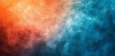 Fototapeta premium Fiery Sunset to Icy Ocean: Abstract Textured Canvas