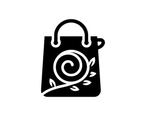 Black shopping bag icon