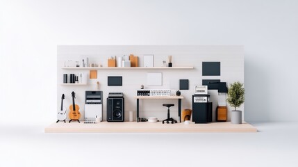 Minimalist Music Production Studio
