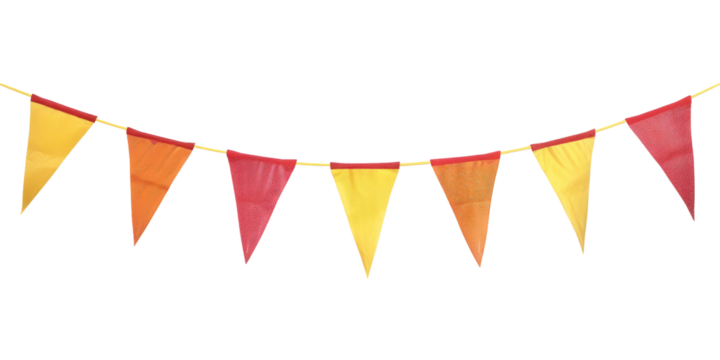 Festive Colorful Triangular Bunting Banner