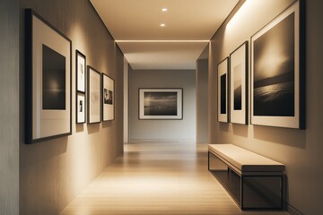 Modern Hallway with Artistic Touches