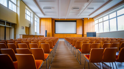 A modern, empty conference room with a clean and professional interior, ready for business meetings and discussions