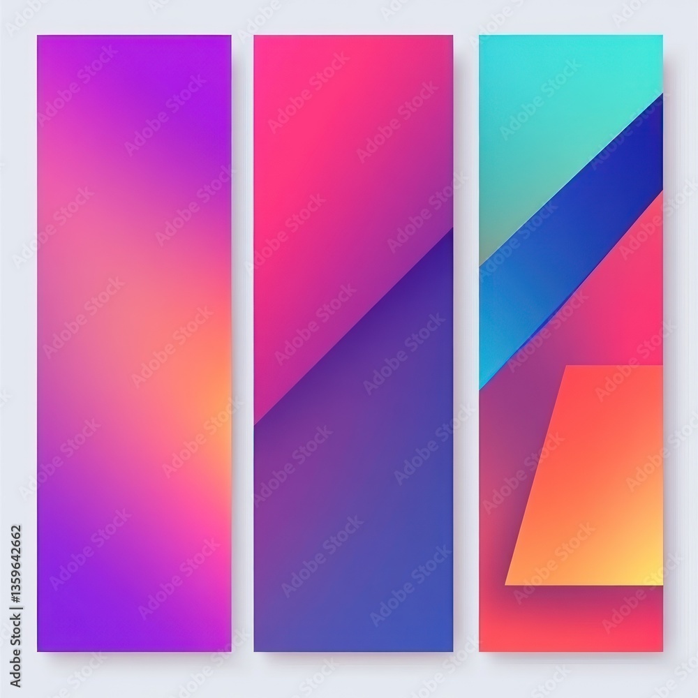 Poster abstract vibrant gradient background collection for modern design projects
