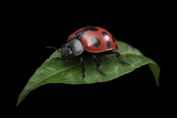 Fototapeta premium Ladybug on a Green Leaf