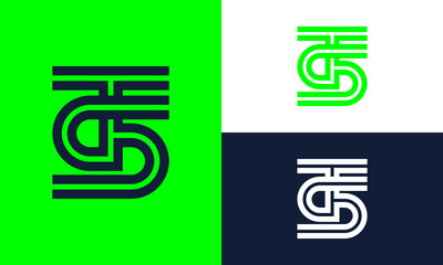 Monogram logo letters ST or TS.