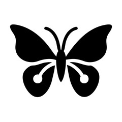 butterfly silhouette on a white background 