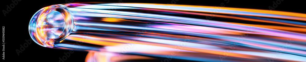 Aufkleber abstract cylindrical object with internal illumination and motion blur