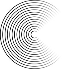 Circle lines gradient. Creative design