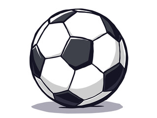 Fototapeta premium Soccer Ball Illustration, black and white, sports equipment for football game