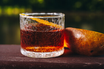 Summer Cocktails with River Background