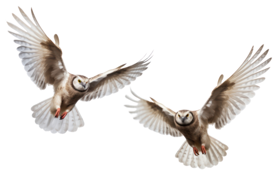 PNG Owls in synchronized flight