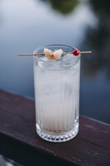 Summer Cocktails with River Background