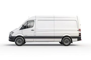 Delivery Van Mockup Isolated Concept Truck Mock Up Isolated on White Background